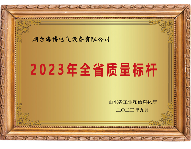 2023年全省質(zhì)量標桿